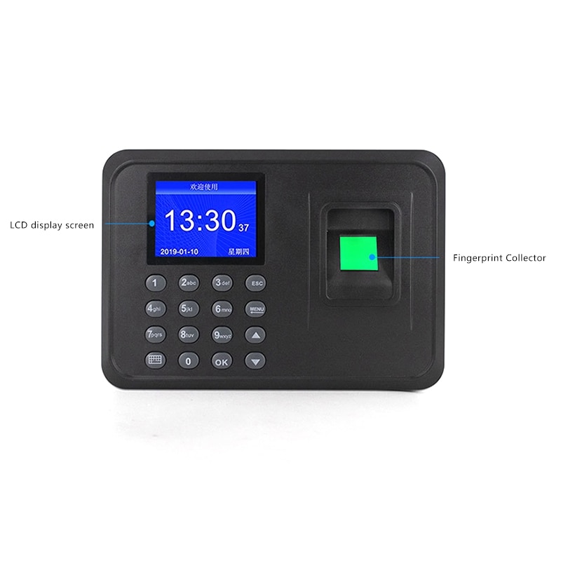 Biometric Attendance System Fingerprint Reader Time Clock Employee Control Machine Access Control Commuting Punch Card Machine E