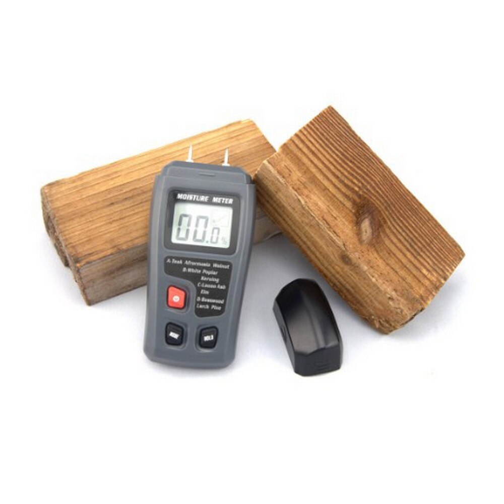 Medidor Digital de humedad de madera, higrómetro de dos pines, Detector de humedad de madera, pantalla LCD, higrómetro