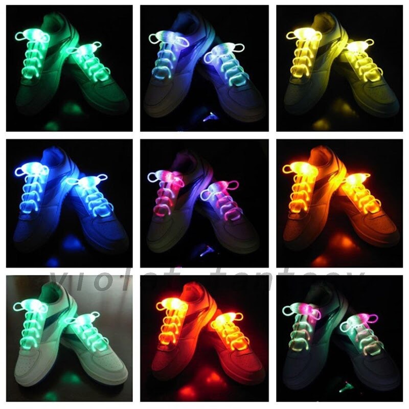 Washable Light Up Shoe Laces Glow Stick LED Shoelaces Shoestring Wedding Party