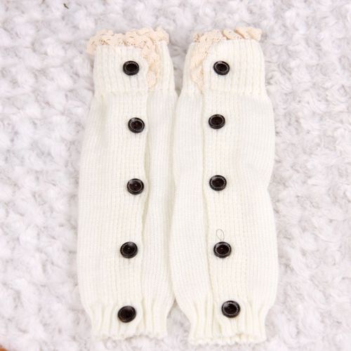 Pudcoco Girls Kids Cable Knit Ribbed Lace Frills Leg Warmers Legwarmers 8 Colours