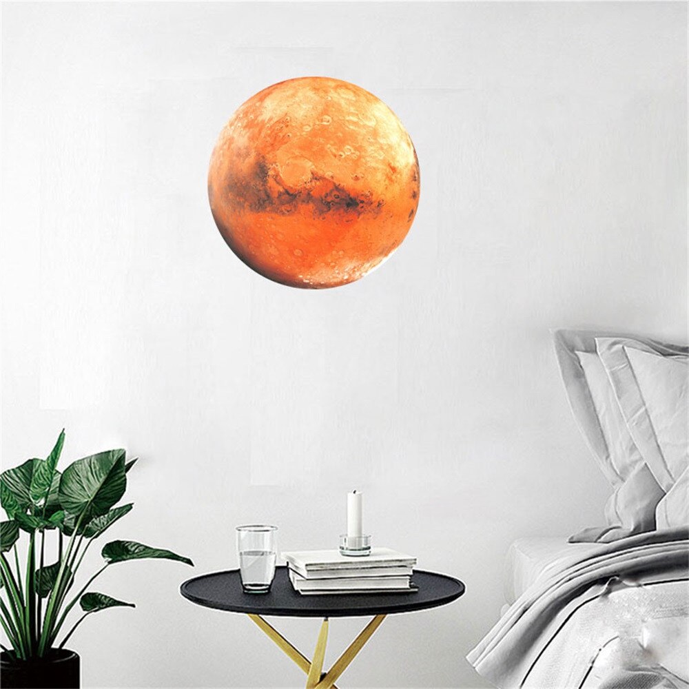 30cm 3D planety fluorescencyjne na ścianę naklejka wymienny świecące w ciemności naklejki: B