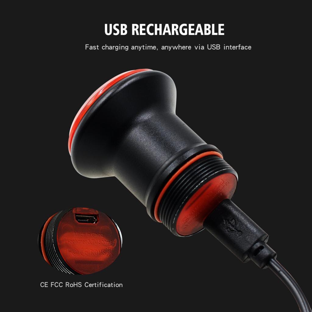 Smart Bike Tail Rear Light USB Brake Sensing Auto Start ＆ Stop LED