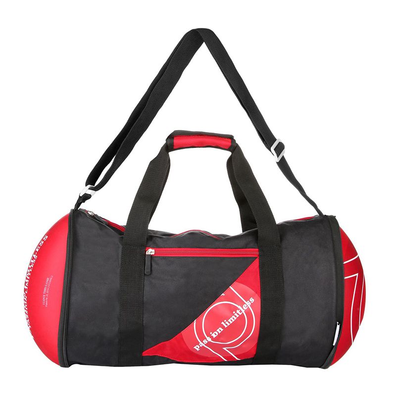 Unisex Football Shape Gym Sport Duffel Bag Travel Vacation Home Outdoor(Red)