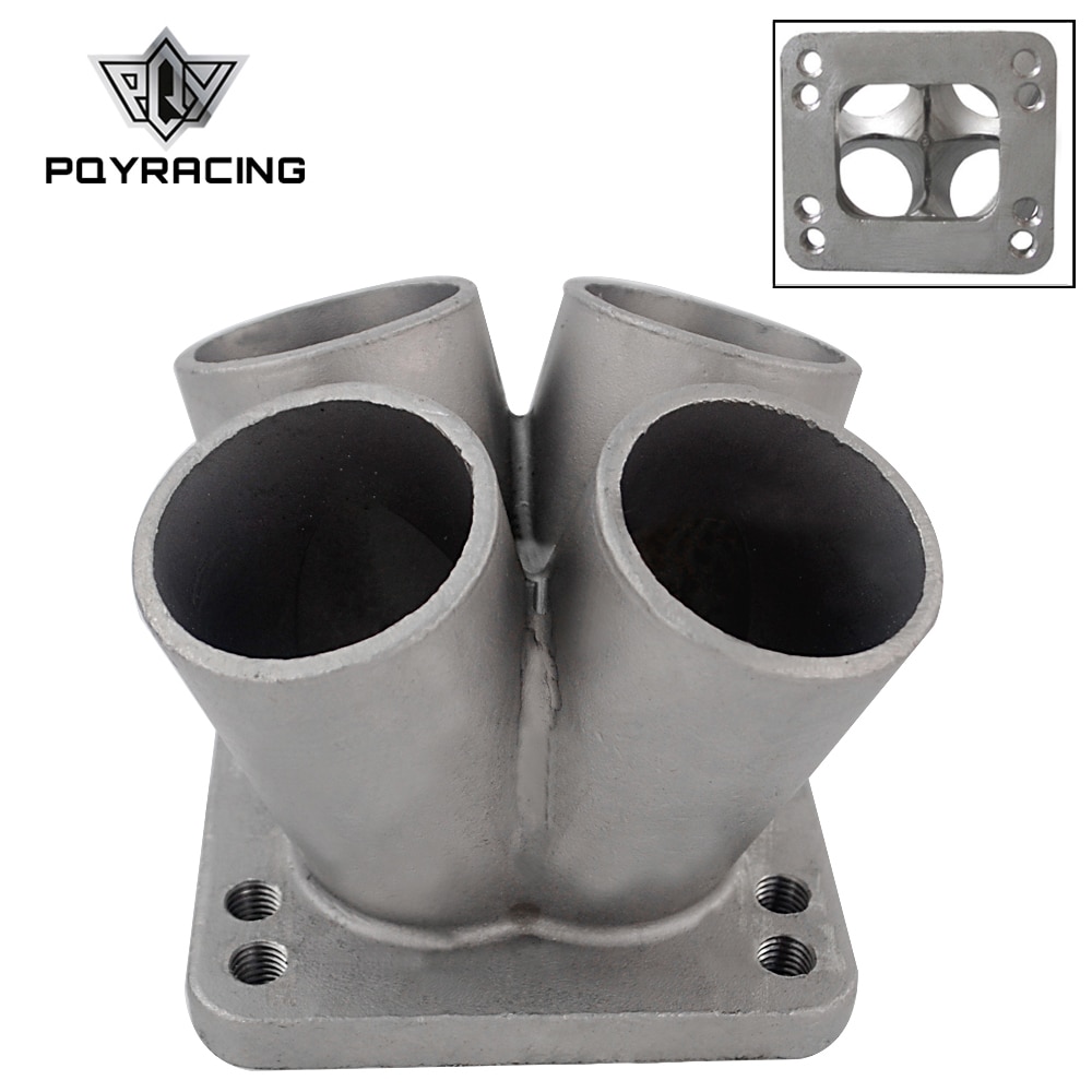 Coletor t3 t4 da fusão do coletor do encabeçamento do turbocompressor do aço inoxidável 4-1 do molde com flange t3 PQY-THM01-4