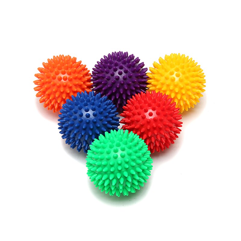Bola de masaje con pinchos de PVC para alivio del dolor en el pie, Bola de PVC resistente para alivio de fascitis Plantar, 7cm