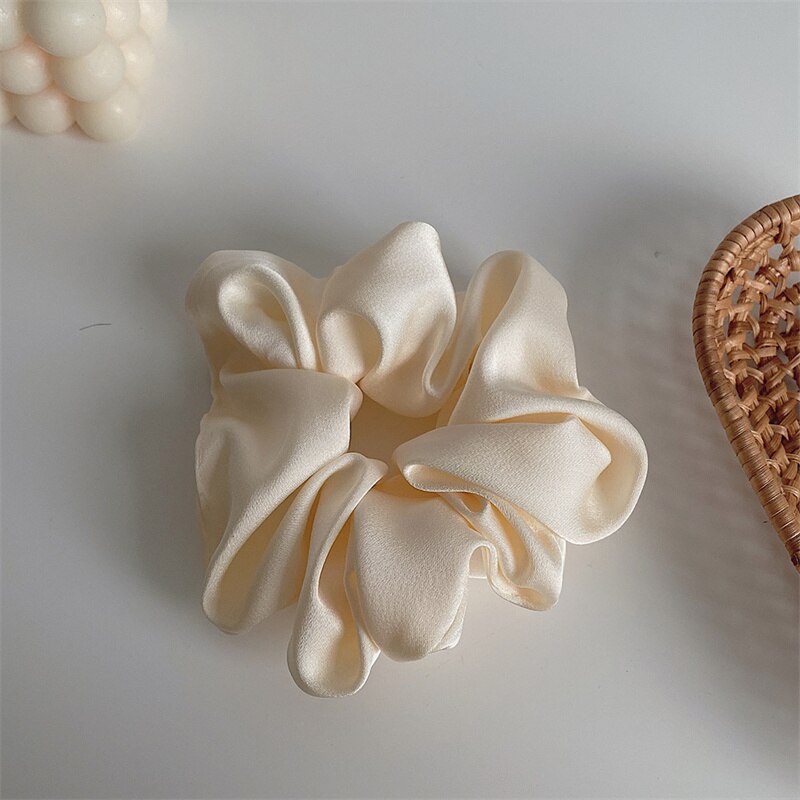 Black White Hair Scrunchies Simple Hair Band Women Girls Ponytail Holder Hair Rubber Bands Hair Ties Hair Accessories: C1