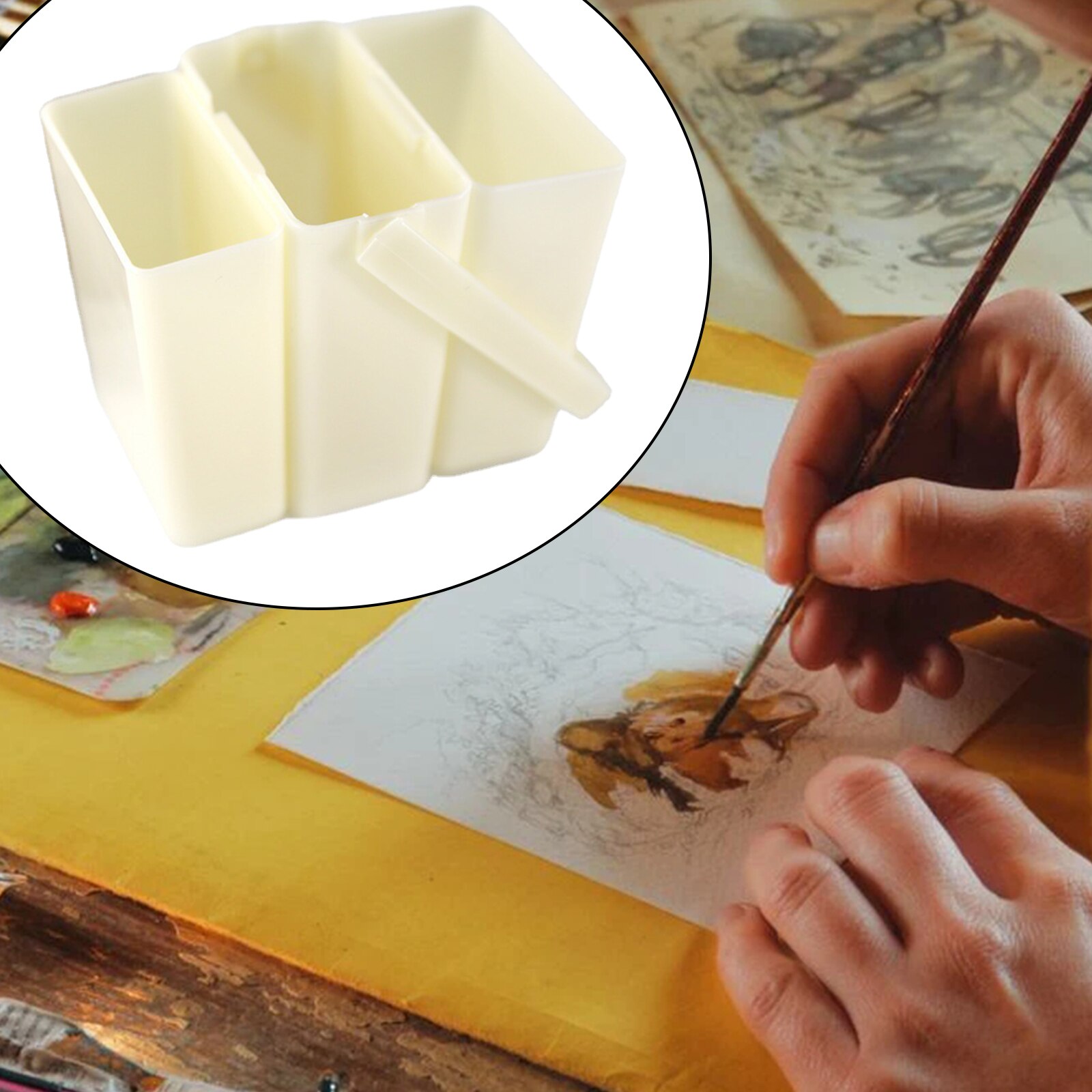 Detachable Paint Brush Washer Cleaner Artist Paint Tool Art Supply Clean Oil