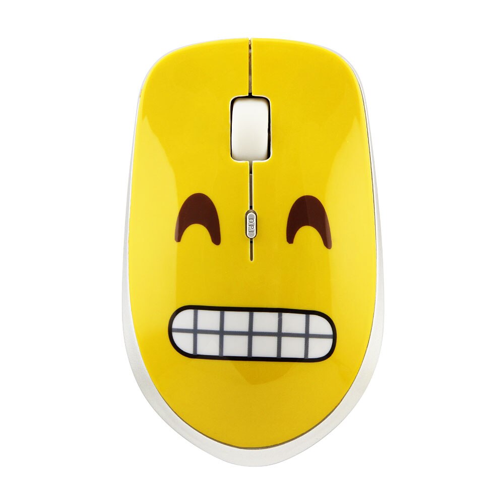 Mouse Wireless, Laptop USB 2.4G, Mouse silenziosi ottici per Computer PC, faccia sorridente simpatico cartone animato mause ultrasottile, simpatici regali pratici: Cartoon Mouse Xixi