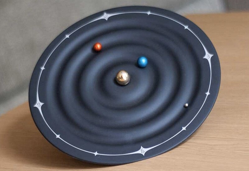 Magnetisk galakse bane bordur nørd dekorationsmaskine gadget jul orbital planet saat skrivebord