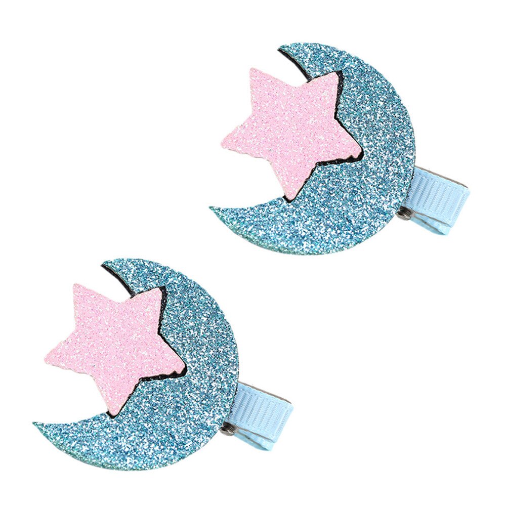 2pcs Baby Headband Girls Toddler Infant Kids Star Moon Hairpin Hair Clip Haarband Baby Hair Accessories Шапка Детская bandeau