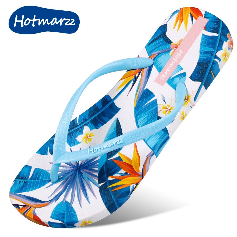 Hotmarzz Tongs Femmes Banane Feuilles Impression Sandales Tongs De