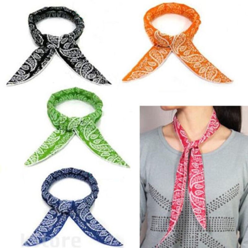 5 Kleuren Niet giftig Nek Arm Koeler Sjaal Body Ice Cooling Wrap Tie Hoofdband Handdoek Bandana voor