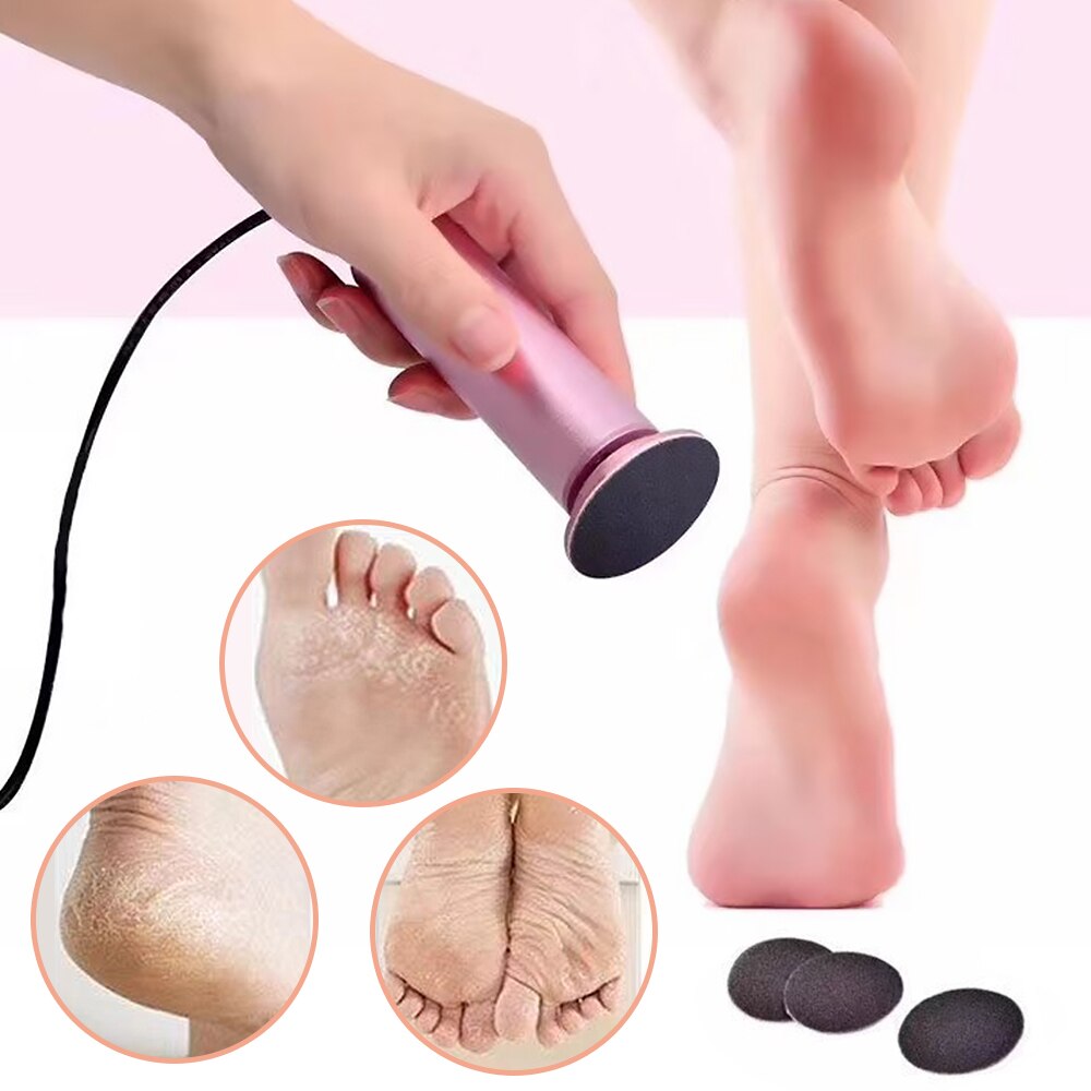 Ponceuse électrique multifonction pour les pieds, élimine les callosités, la peau morte, la dureté, les talons, pour pédicure, Instoc