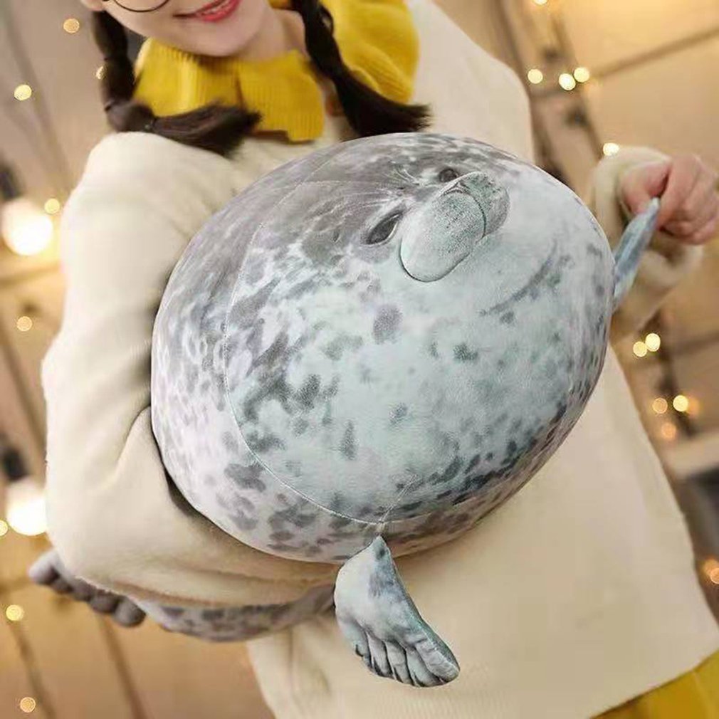 Angry Blob Seal Kussen Chubby 3D Zee Leeuw Pop Pluche Speelgoed Baby Slapen Kussen Voor Jongens Meisjes