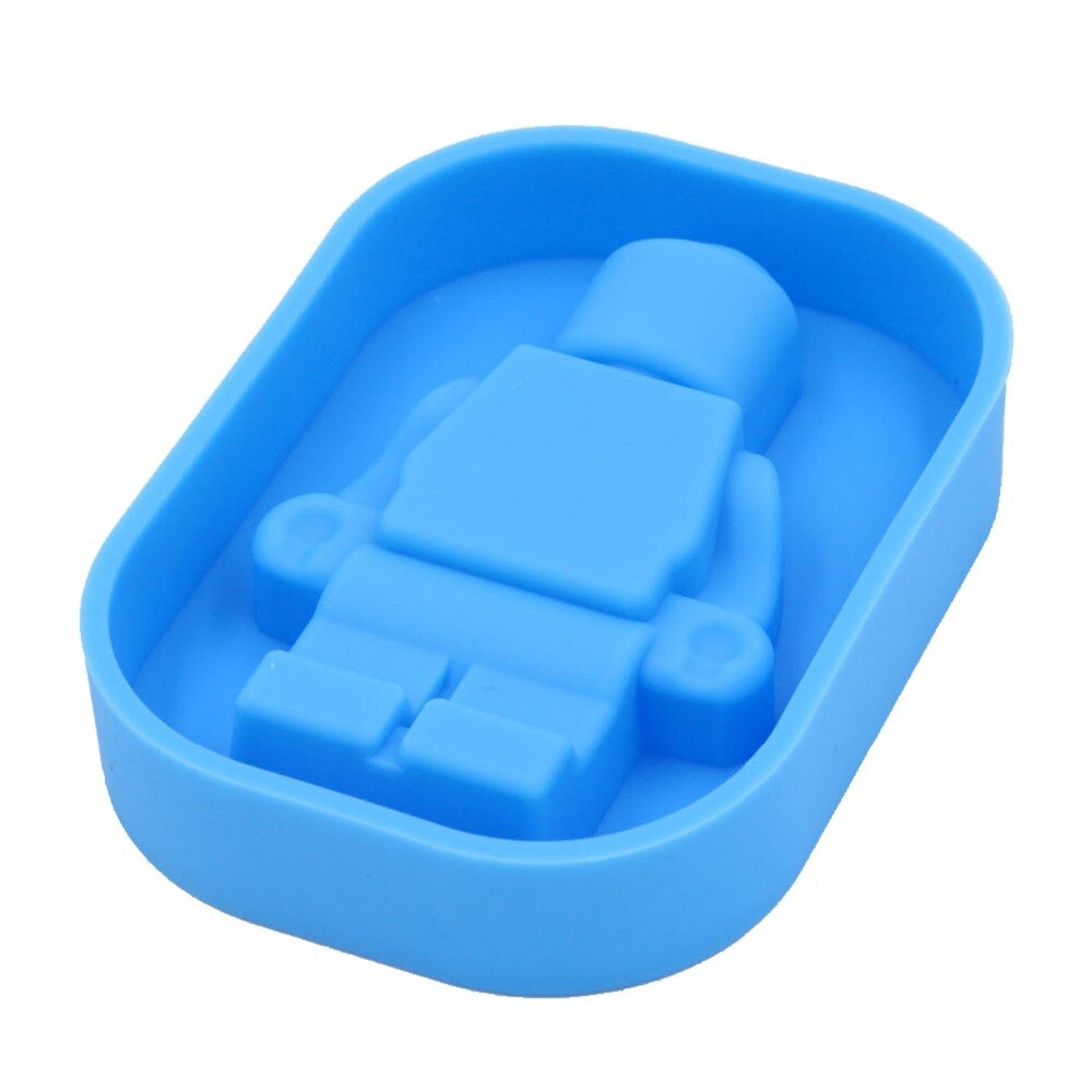 Silicone Robot Mold Ice Cream Tubs Robots Ice Cream Maker Mold Silicone Trays Mold Baking Tools Bar Ice Cube Mold Kitchen Gadget: blue