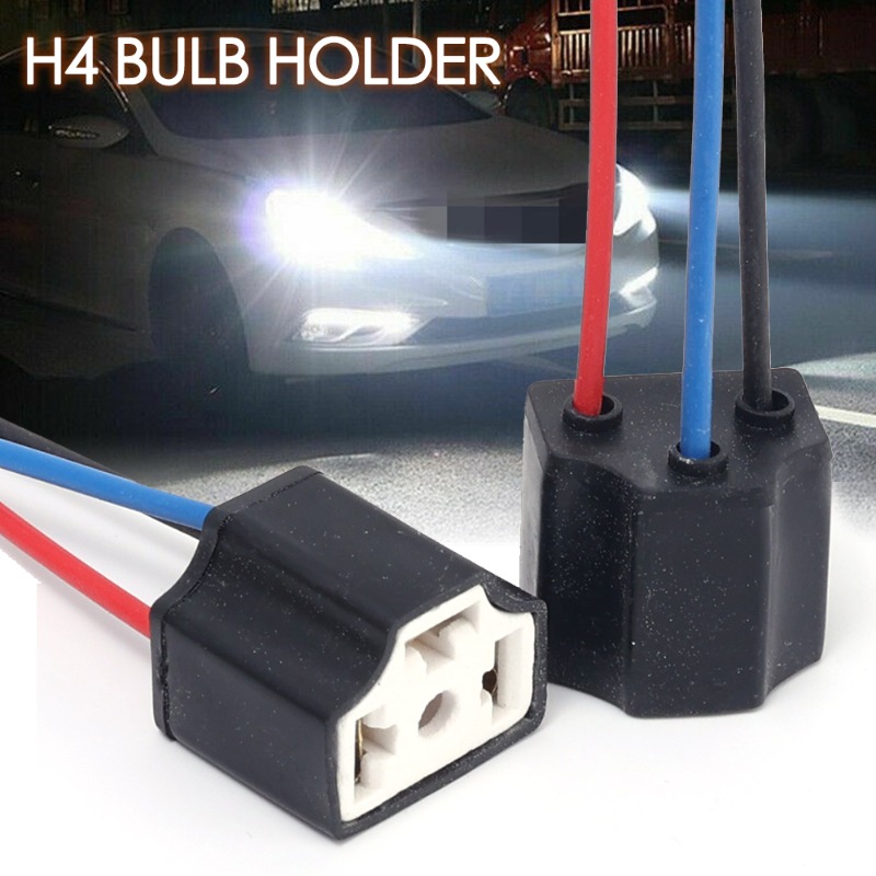 Enchufe de cerámica LED H4, repuesto de faro de coche, reparación de soporte de bombilla, enchufe de conector, enchufe de cable de bombilla H4 automático, 20/2 Uds.