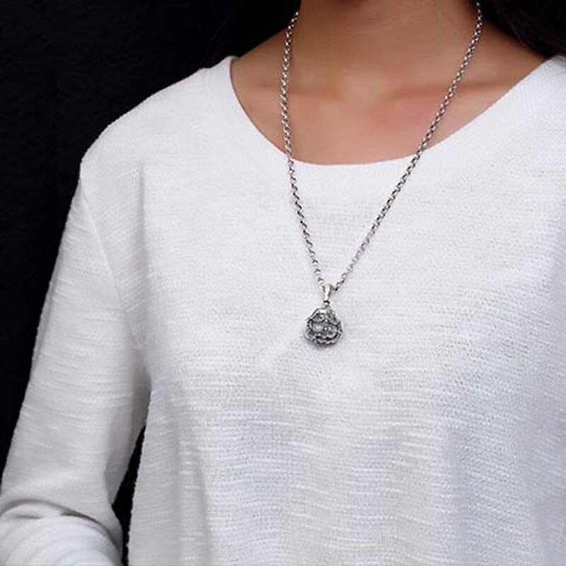 S925 halsketten aus sterlingsilber mit tibetischen bombonne-flaschen, urnen für tierkremation, schmuck für damen und herren
