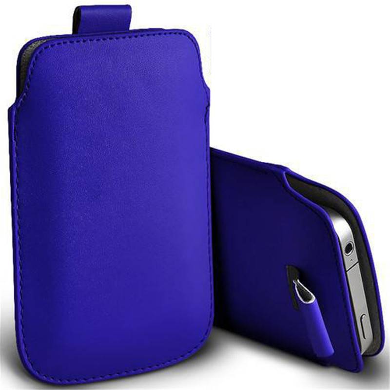 Voor Huawei Honor 8X Case Pocket Touw Holster Pull Tab Sleeve Pouch Case Cover Voor Huawei Honor 8X8 X Leather Capa Honor X8 Case: deep blue