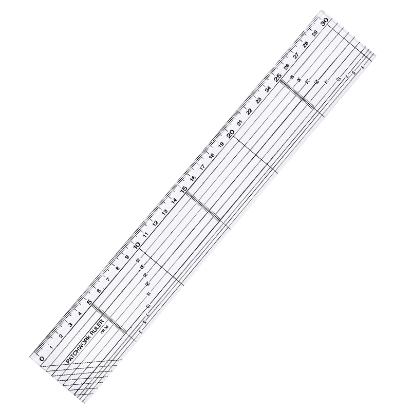 Regla de costura acrílica , regla de corte de tela para dibujo y medición, accesorios de herramientas de proceso de costura DIY, 5x30CM, 1 Uds.: Gris claro