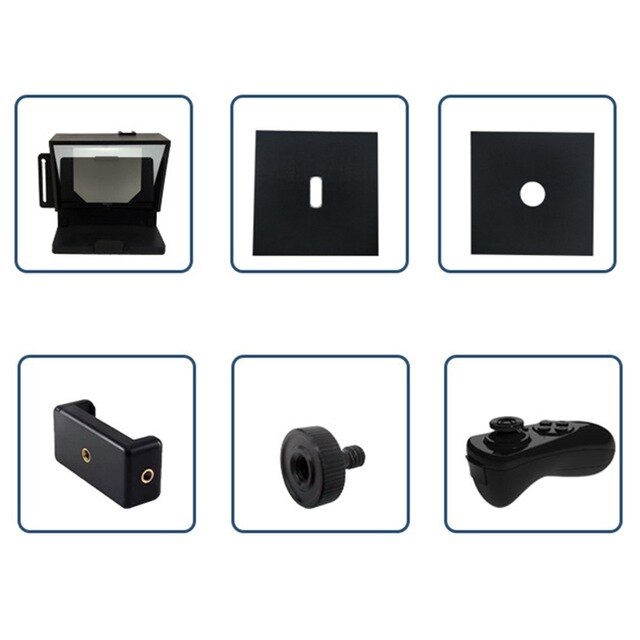 Portable Mini Teleprompter Mobile For Smartphone Prompter For News Live Speech for DSLR Cameras Mobile Phone: Default Title