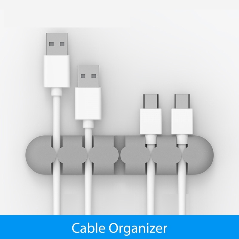 Silicone Phone Cable Holder Organizer Tidy Universal Home Desk Management Storage USB Data Charge Organiser Manager For Office