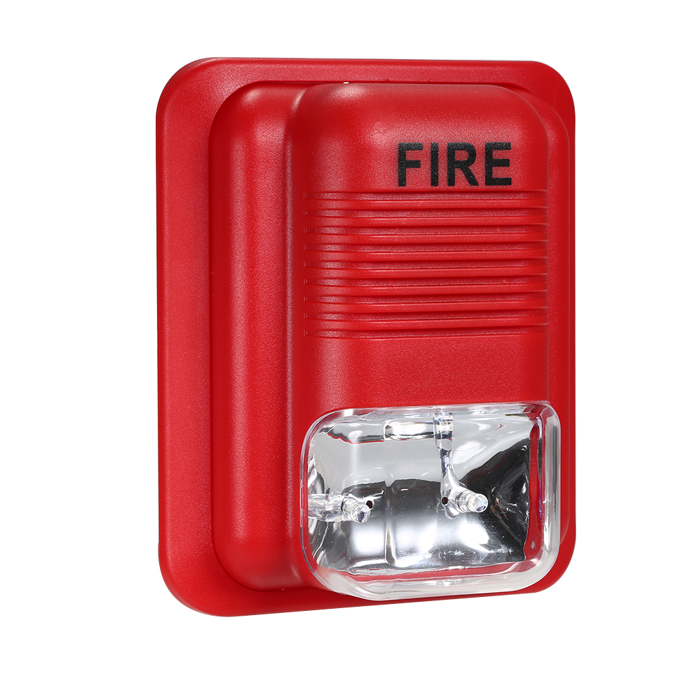 Fire Alarm Warning Strobe Siren Horn Sound & Strobe Alert Security System for Home Office Hotel Restaurant