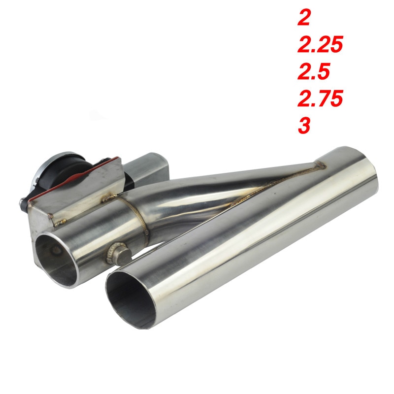 2 2.25 2.5 2.75 3 inch Stainless Steel Y Pipe cutout Electric Exhaust Cutback Down Pipe exhaust bypass valve switch button