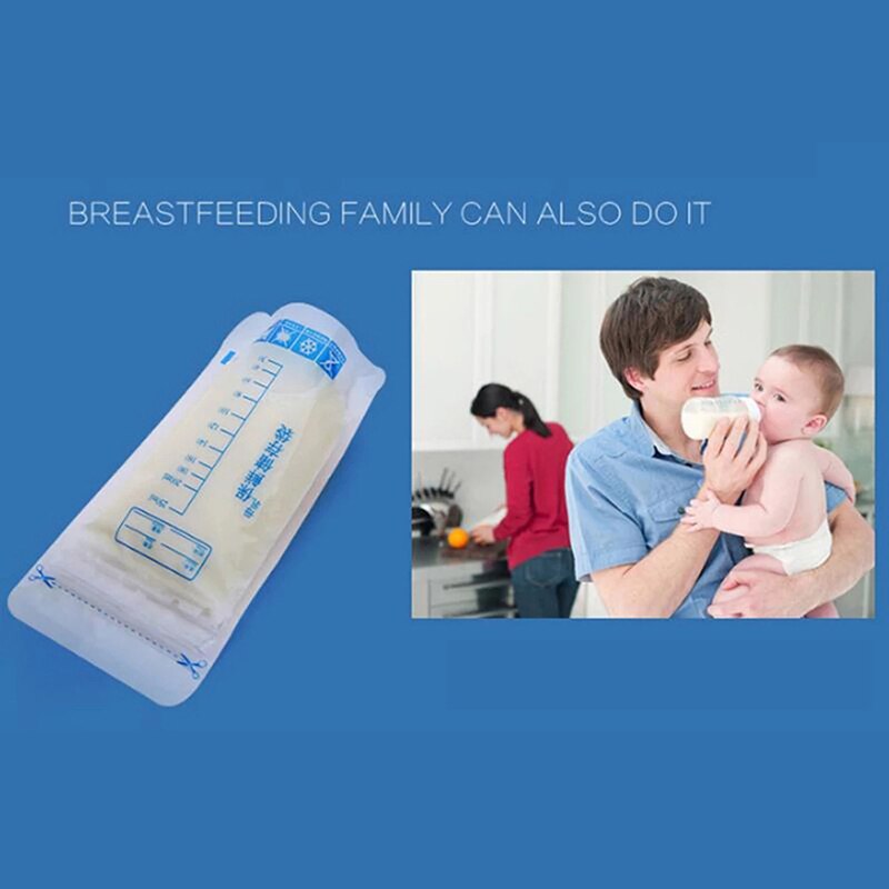30 sacos de alimentação selados portáteis descartáveis do armazenamento do leite materno do bebê dos pces 250ml