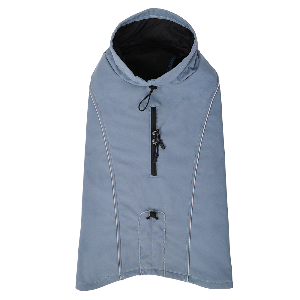 Wasserdichte Jacke für große Hunde, flexibel Brust, Vlies-Futter, Softshell, draussen-Hundejacken, reflektierender Sicherheitsmantel für Haustierkleidung: XXXL / schwarz