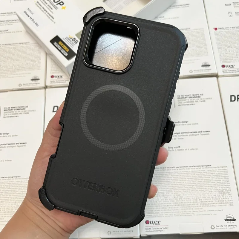 OtterCase For iphone 15 16 pro max 16plus 15plus 3 in 1 With Clip Type Defender with magsafe Series OT Box With Package