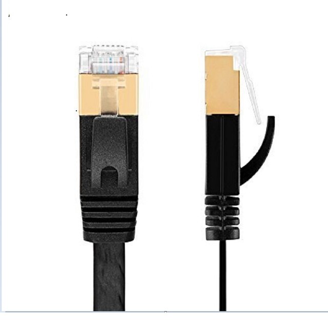 Kabel Ethernet RJ 45 Cat7 przewód Lan STP kabel sieciowy RJ45 do kompatybilnego z Cat6 kabla Patch do routera kabel Ethernet Cat7: Black / 10M