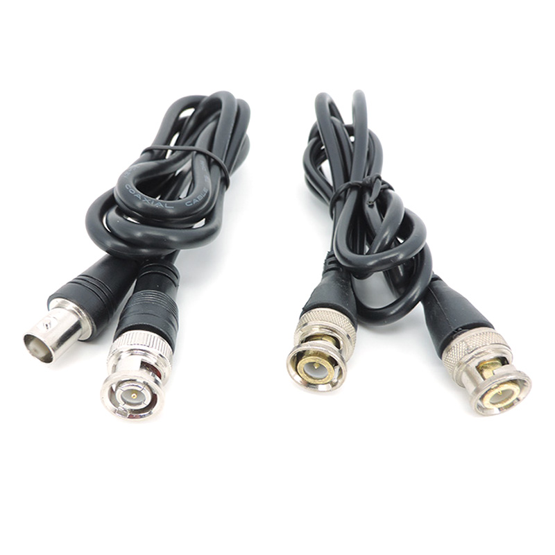 Cable BNC macho a macho hembra, adaptador de línea de vídeo, extensión de conector, Cable en espiral, cámara CCTV