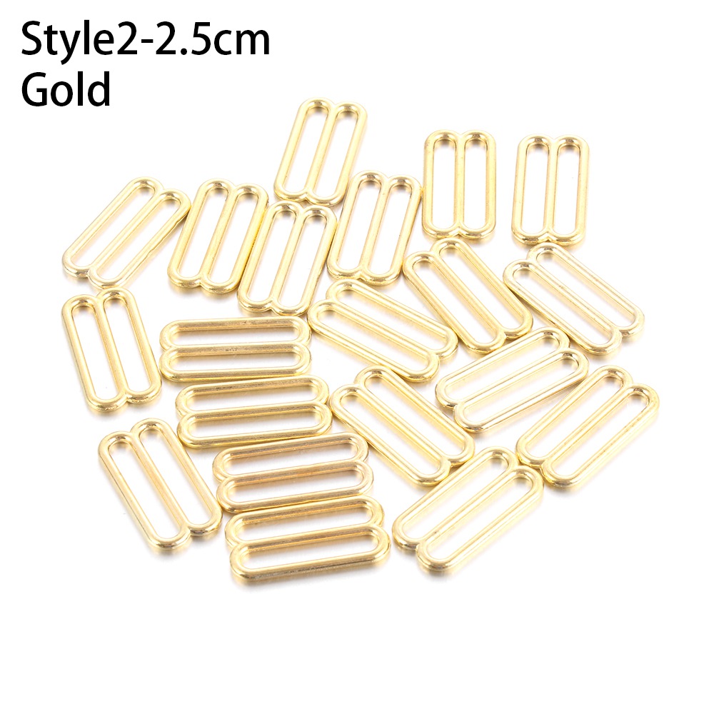 Goudkleurige, zilverkleurige metalen legering, nylon gecoate bh-ringen en schuifregelaars, riemverstellers, gespen, 20 stuks ondergoedverstelaccessoires: 6