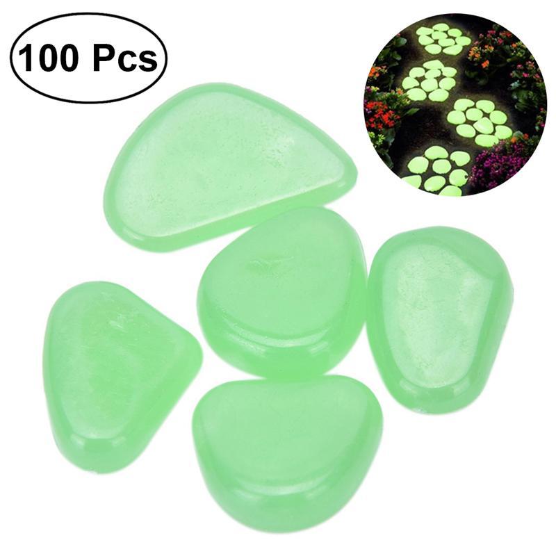 100 stuks lichtgevende keien, kiezelstenen, gloeiend grind voor aquarium, aquarium, tuindecoratie (lichtpaars): Groente