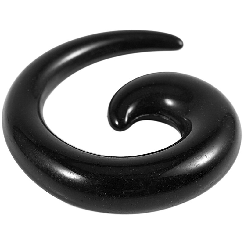 9 Pairs of Acrylic Spiral Taper Tunnel Ear Stretcher Expander Plugs---Black