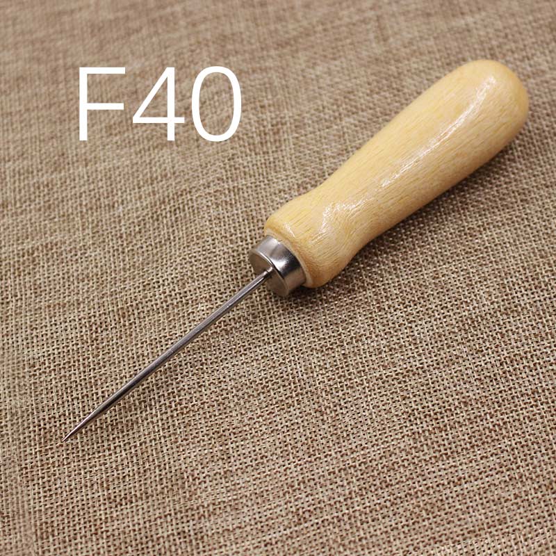 1Pcs Leather sewing tool Awl DIY Leather Tent Sewing Awl Pin Punch Hole Repair Tool Hand Stitcher Needlework: F40