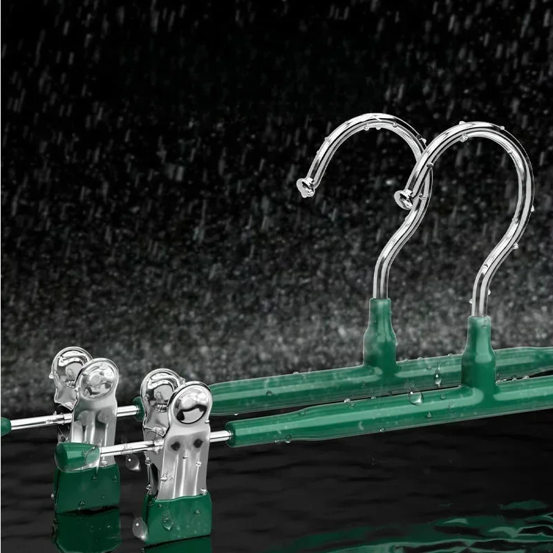 10 szt. Wieszak na sukienki ze stali nierdzewnej wieszaki na ubrania płaszcz spodnie wieszak na ubrania długie wieszaki na spódnicę szczypce antypoślizgowy klips robić spodni