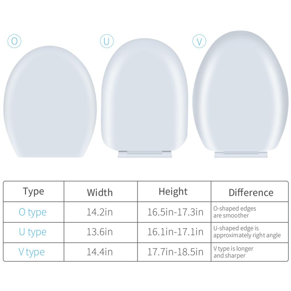 Soft Slow-Close Toilet Seats Cover O/U/V Type Toilet Seat Lid White Household Quick Release Bathroom Toilet Seats Cover Plate