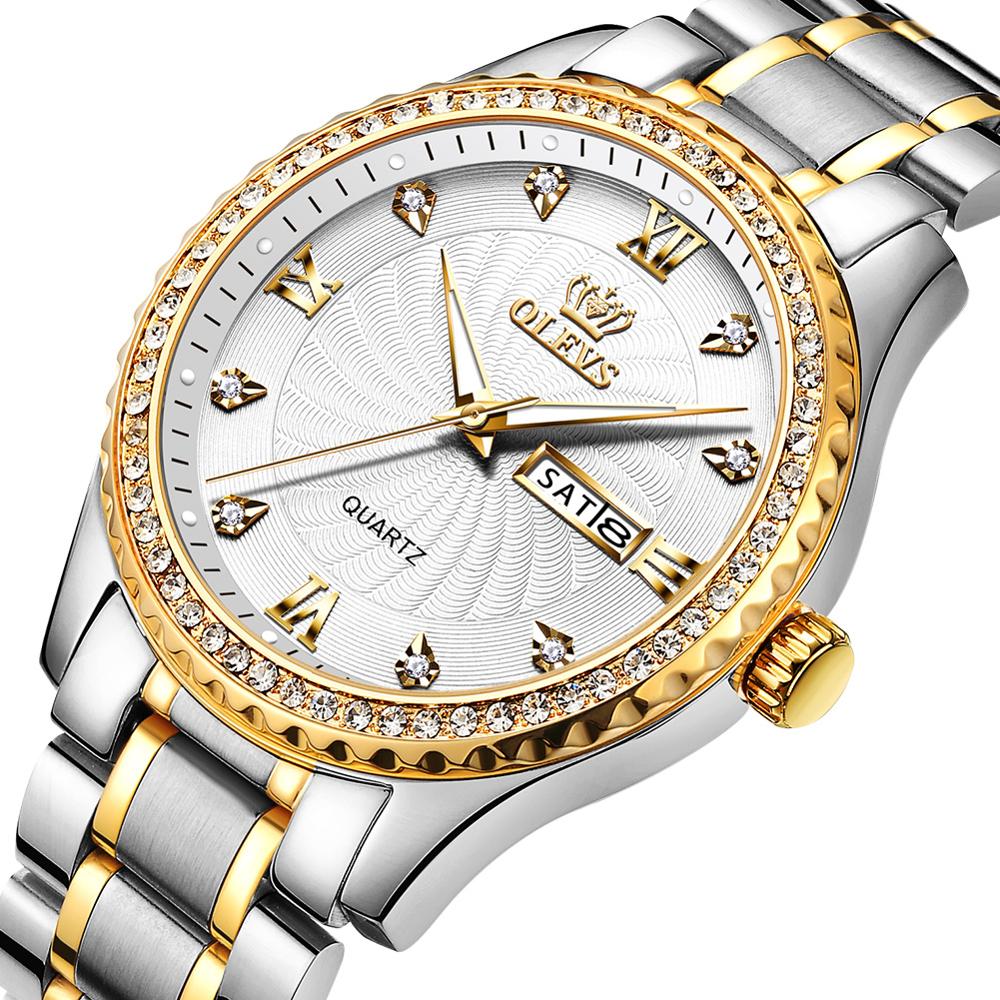 Montre de luxe pour hommes, de luxe, en or, 18k: Argent