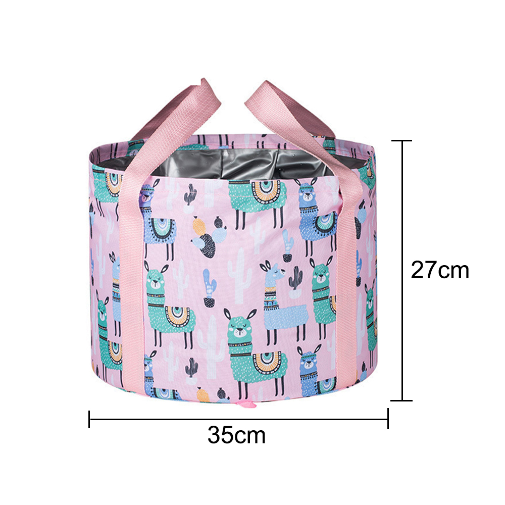 Foldable Foot Tub Portable Bath Bag Wash Basin Water Bucket Large Capacity Bath Feet Spa Massage Washing Tub For Outdoor Travel: Pink Sheep  21L