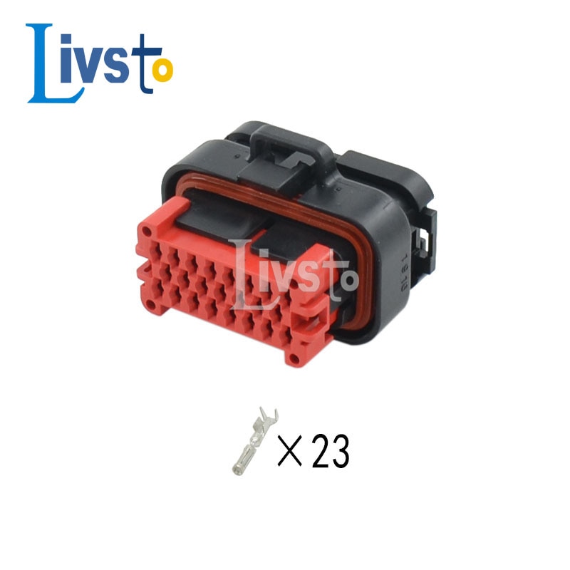 1 Set 23 Pin Waterproof Tyco AMP ECU Connector Automotive Male Female Plug For PCB Socket 770680-1 776087-1 776228-1