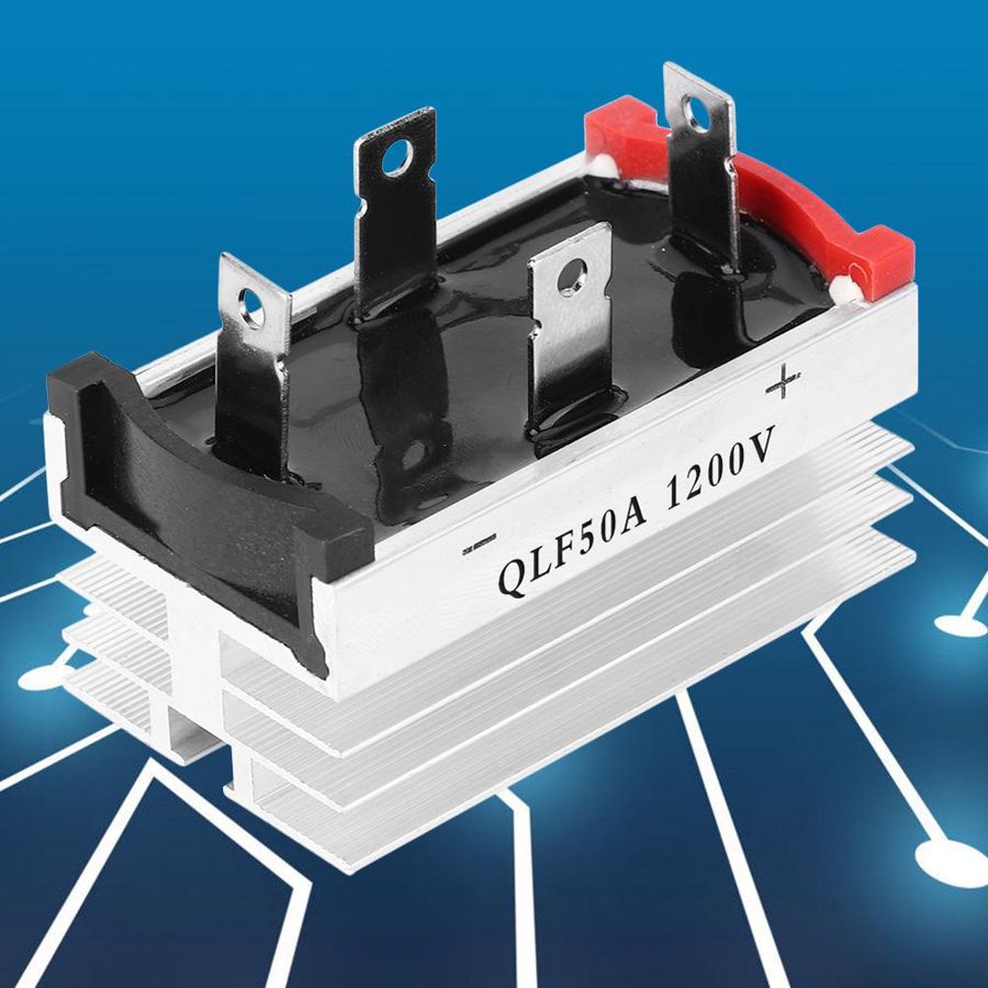 4Pcs Qlf 50A 1200V Single Phase Diode Bridge Rectifier Module Metal Case