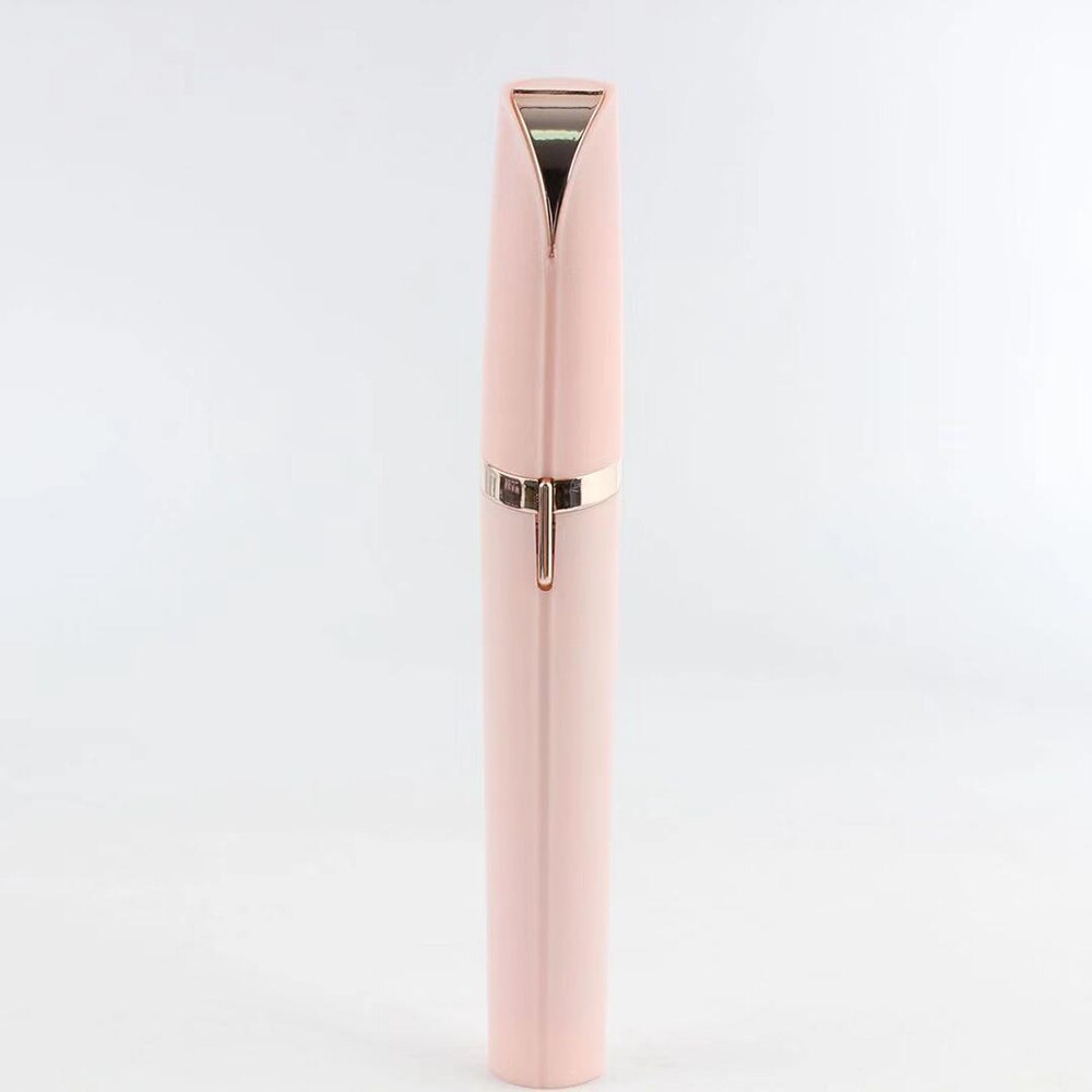 Maquinilla de afeitar eléctrica para cejas, cortador de cejas indoloro de acero, utensilio para eliminar el vello Facial, minidepiladora para cejas, herramienta de belleza moldeadora, 1 ud.: light pink