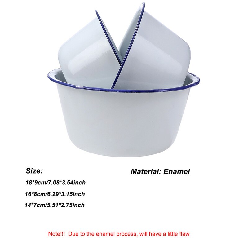 Snack Kommen Soep Fruit Salade Set Noodle Rijst Popcorn Emaille Kom Fruit Container Handwerk Keukengerei Keuken Servies