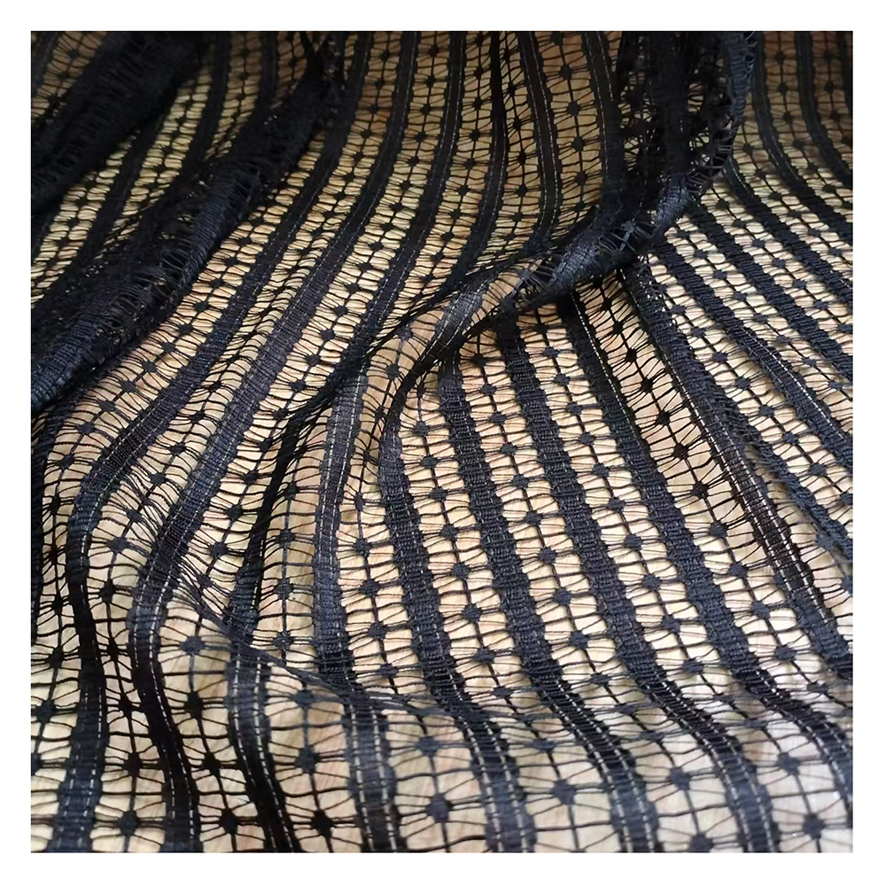 Cortina de renda de malha preta, vestido de casamento, fundo fotográfico, toalha de mesa de jantar, material de roupas para decoração de casa