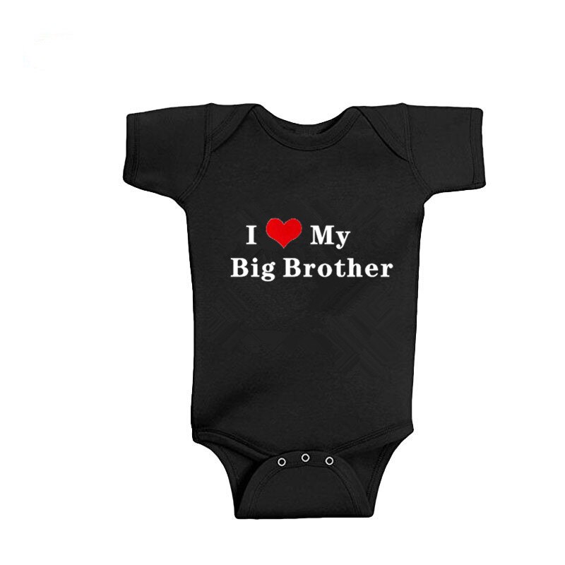 4 kolory śmieszne kocham mojego brata drukowane Body niemowlęce noworodka ubrania bawełniane ciało dziewczynka chłopiec Body 0-24M niemowlę Onesie
