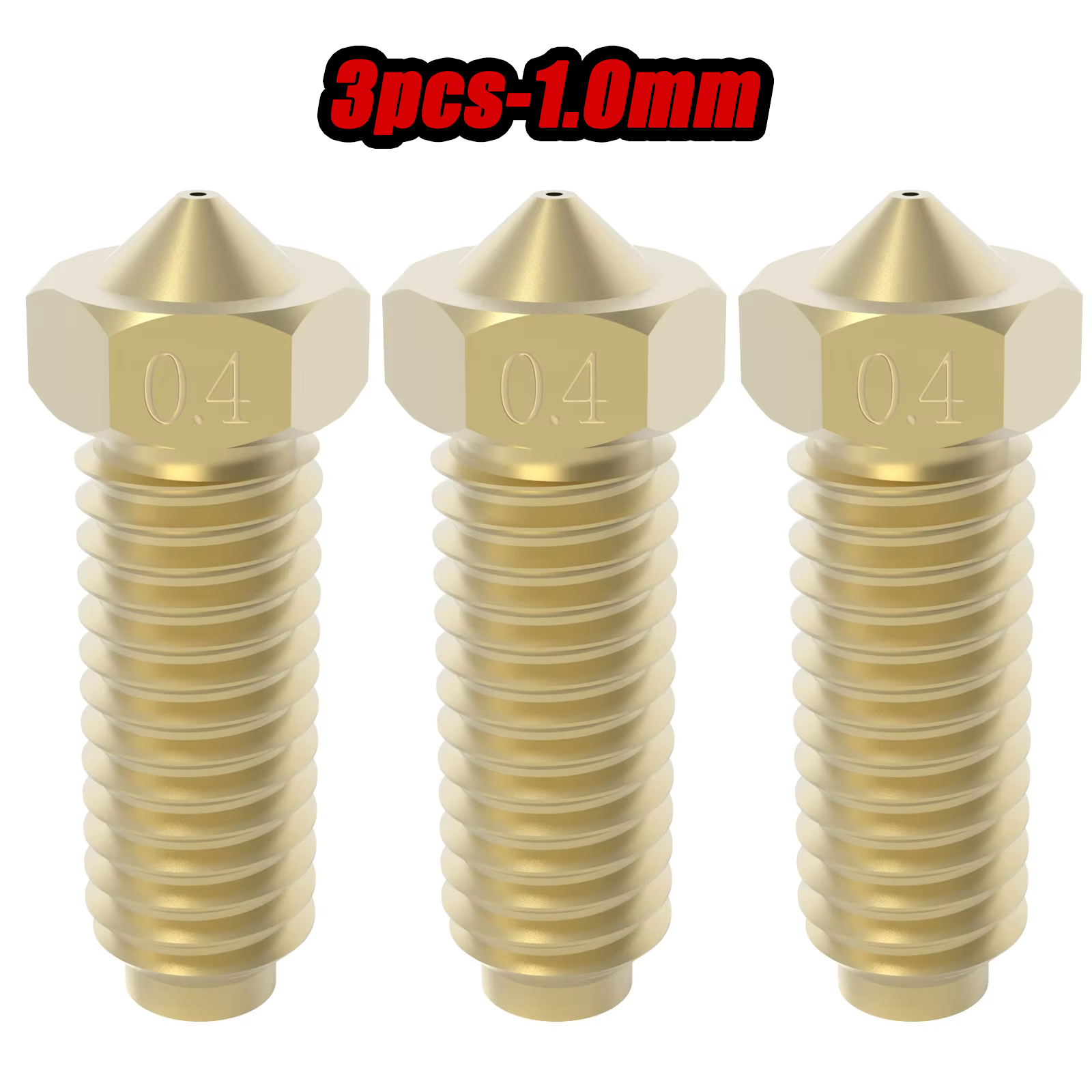 For Anycubic Kobra 2 Plus/2 Max/2 Neo/2 Pro 3D Printer Brass Hard Steel Volcano Nozzle 0.4 0.6 0.8 1.0mm For Kobra 2 hotend kit.: black