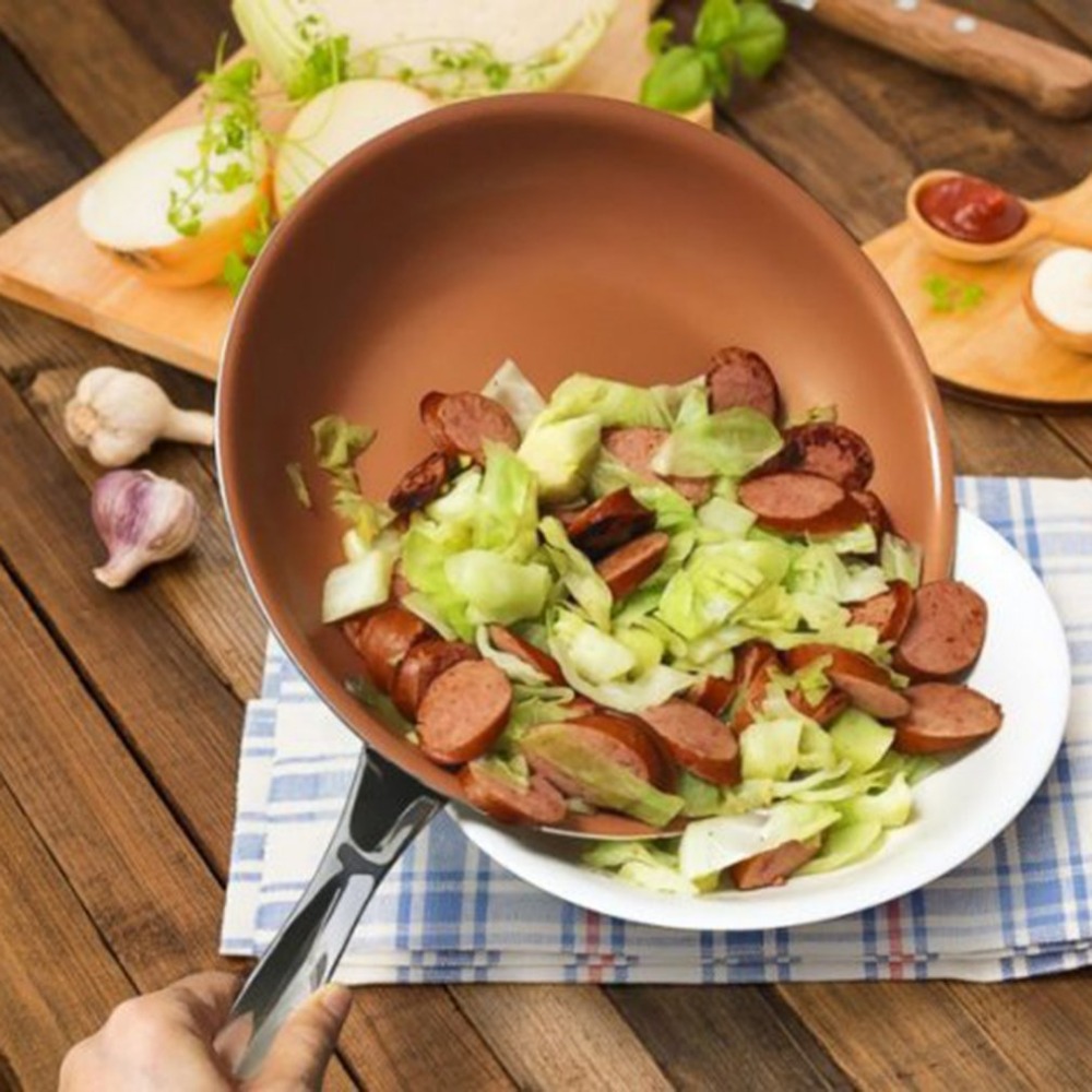 S29weettreats Non-stick Copper Frying Pan with Ceramic Coating and Induction cooking,Oven & Dishwasher safe