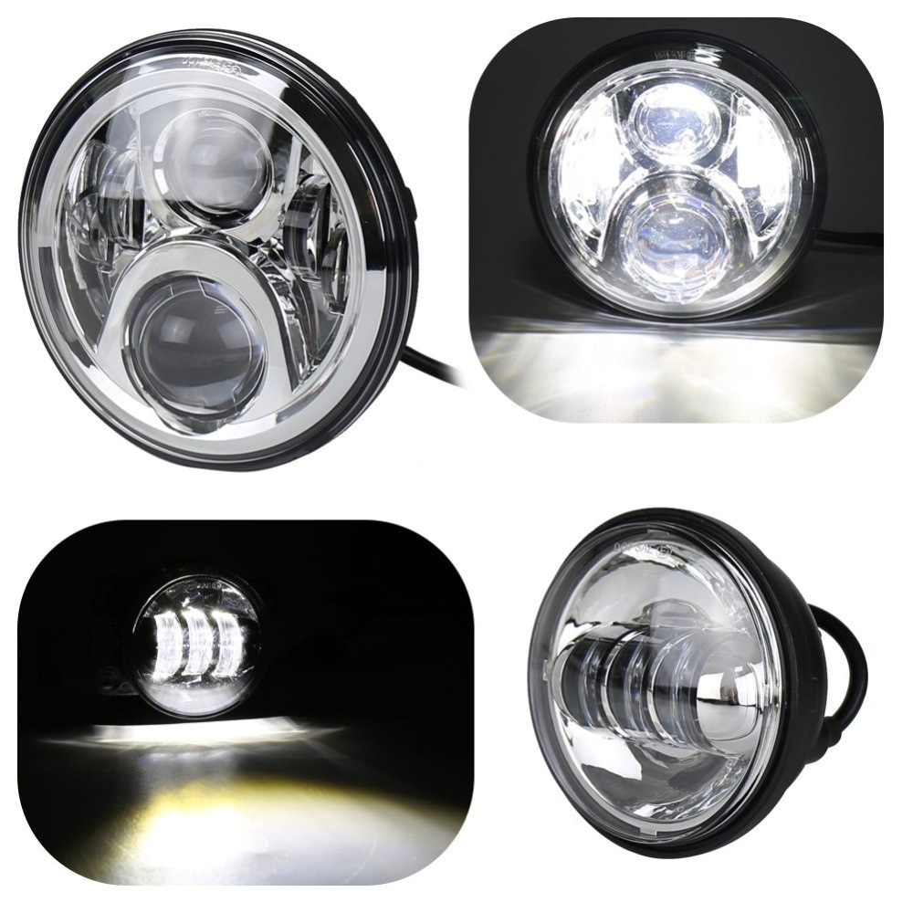 Prikk 7 "tommers led frontlys for ducati monster 1000 600 620 695 750 800 900 s4r sport 4.5 tommers tåkelys 7 " monteringsbrakett