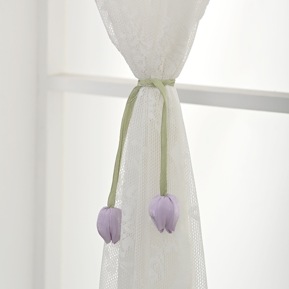 Bloemknop Tulp Gordijn Tie Lang Lint Dubbelzijdig Bloem Opslag Tie handgemaakte Gordijn Touw Houders Kinderkamer